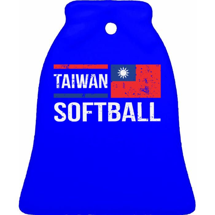 Taiwan Softball Flag S S League Fan Team Player Gift Ceramic Bell Ornament