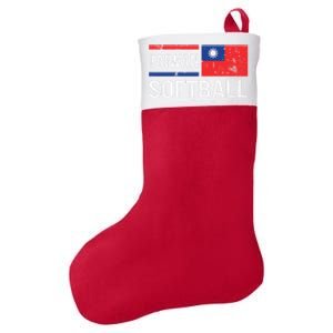 Taiwan Softball Flag S S League Fan Team Player Gift Felt Holiday Christmas Stocking