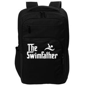 The Swim Father Funny Swimming Swimmer Gift Impact Tech Backpack