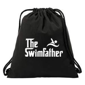 The Swim Father Funny Swimming Swimmer Gift Drawstring Bag