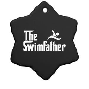 The Swim Father Funny Swimming Swimmer Gift Ceramic Star Ornament