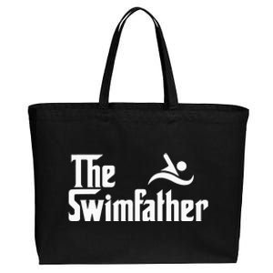 The Swim Father Funny Swimming Swimmer Gift Cotton Canvas Jumbo Tote