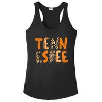 Tennessee State Flag Orange Plaid Leopard Tn Ladies PosiCharge Competitor Racerback Tank