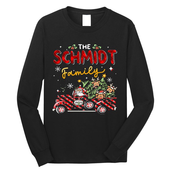 The Schmidt Family Christmas Matching Pajamas Group Gift Long Sleeve Shirt