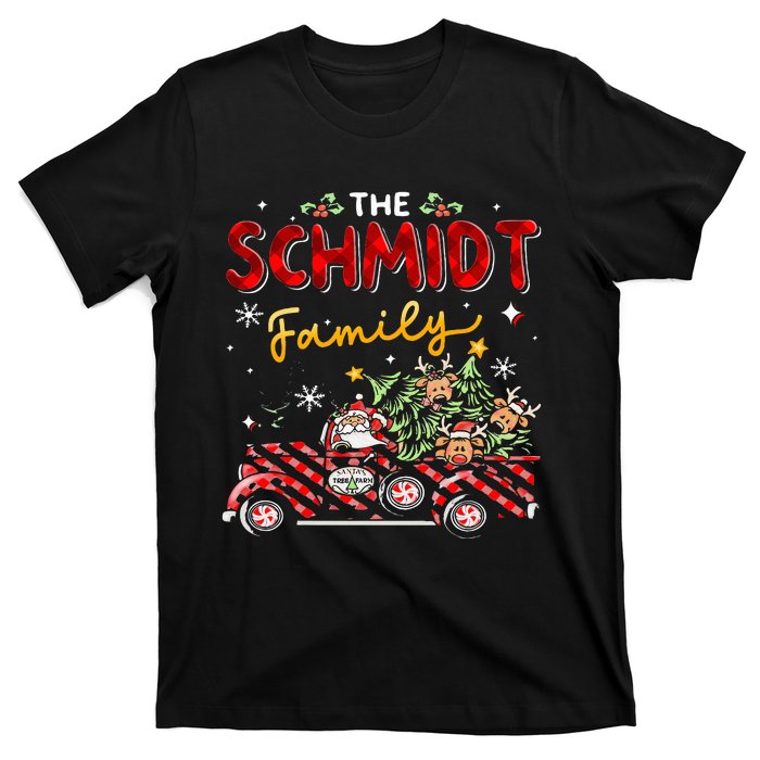 The Schmidt Family Christmas Matching Pajamas Group Gift T-Shirt