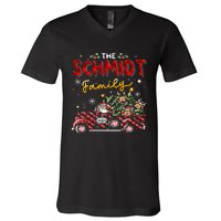 The Schmidt Family Christmas Matching Pajamas Group Gift V-Neck T-Shirt