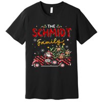 The Schmidt Family Christmas Matching Pajamas Group Gift Premium T-Shirt