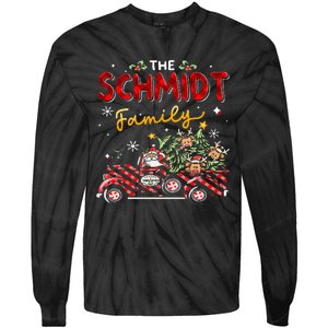 The Schmidt Family Christmas Matching Pajamas Group Gift Tie-Dye Long Sleeve Shirt