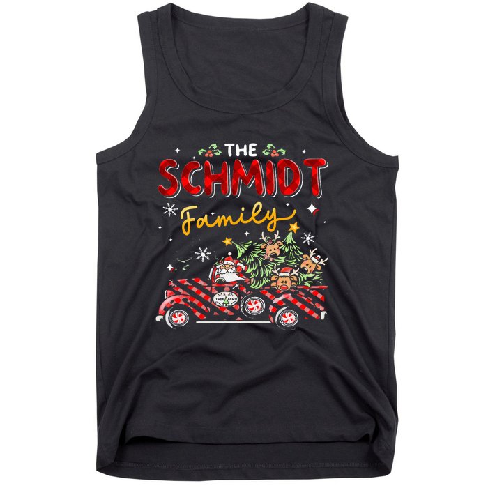 The Schmidt Family Christmas Matching Pajamas Group Gift Tank Top