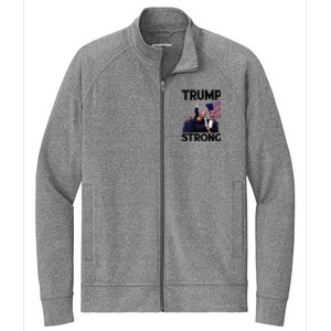 Trump Strong Fist Hand Us Vote Trump 2024 Survives Rally Stretch Full-Zip Cadet Jacket