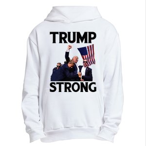 Trump Strong Fist Hand Us Vote Trump 2024 Survives Rally Urban Pullover Hoodie