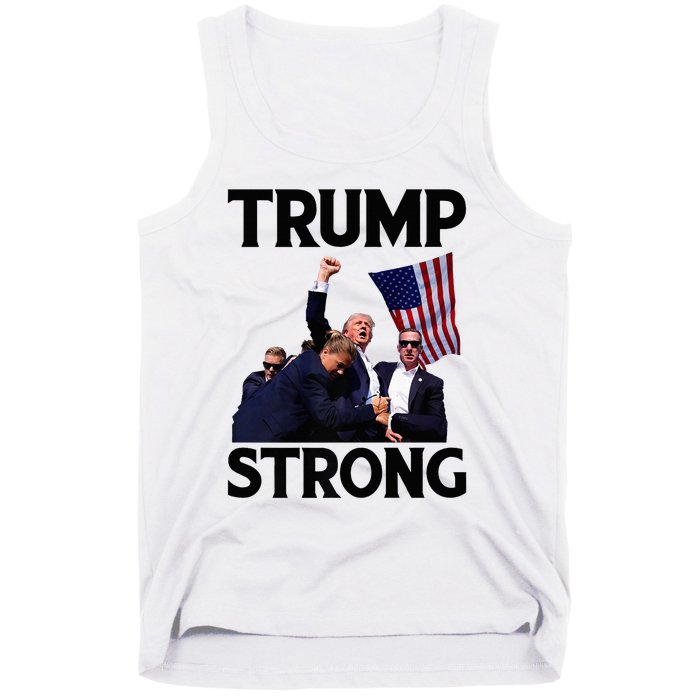 Trump Strong Fist Hand Us Vote Trump 2024 Survives Rally Tank Top