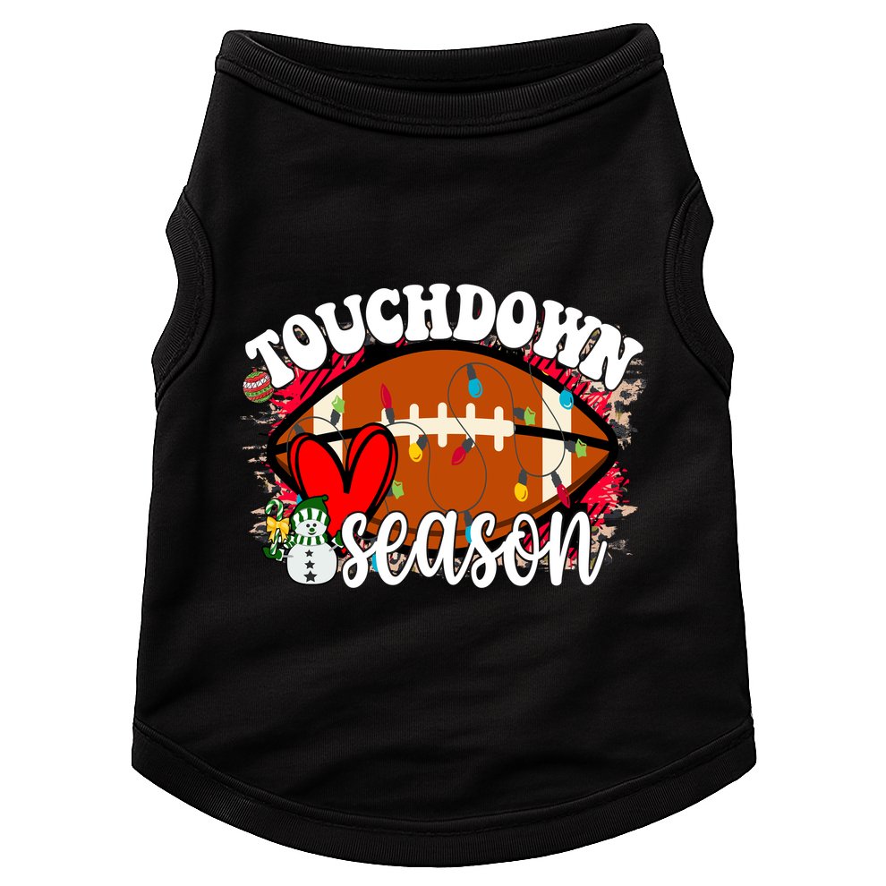 Touchdown Season Football Heart Christmas Doggie Tank