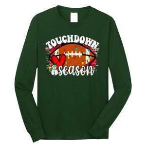 Touchdown Season Football Heart Christmas Long Sleeve Shirt