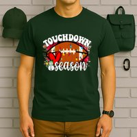 Touchdown Season Football Heart Christmas T-Shirt
