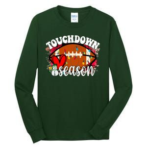 Touchdown Season Football Heart Christmas Tall Long Sleeve T-Shirt