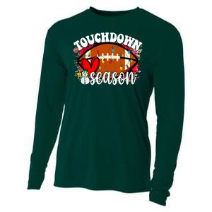 Touchdown Season Football Heart Christmas Cooling Performance Long Sleeve Crew