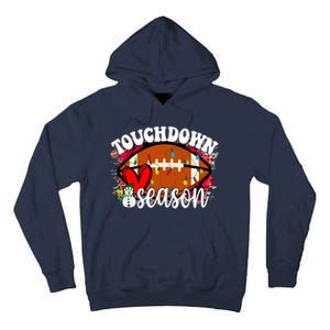 Touchdown Season Football Heart Christmas Tall Hoodie