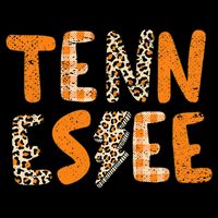 Tennessee State Flag Orange Plaid Leopard Print Souvenir Backpack