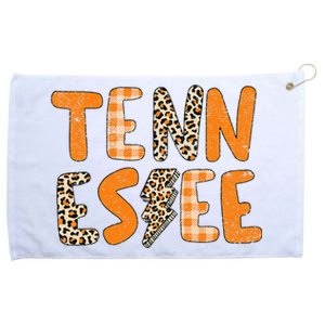 Tennessee State Flag Orange Plaid Leopard Tn Grommeted Golf Towel