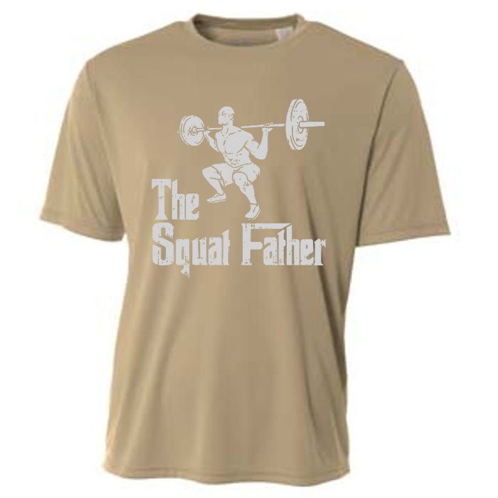 The Squat Father Funny Dad Workout Weights Gym Fathers Day Cooling Performance Crew T-Shirt