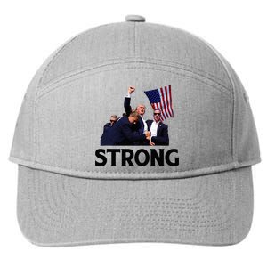 Trump Strong Fist Hand Us Vote Trump 2024 Survives Rally 7-Panel Snapback Hat