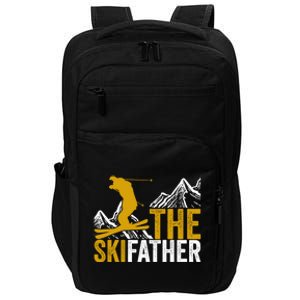 The Ski Father Cool Dad Skiing Adventure Slope Style Design Gift Impact Tech Backpack