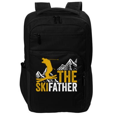 The Ski Father Cool Dad Skiing Adventure Slope Style Design Gift Impact Tech Backpack