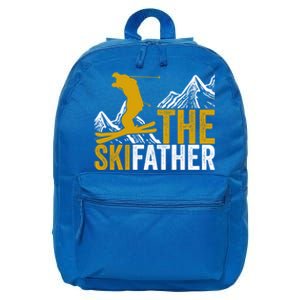 The Ski Father Cool Dad Skiing Adventure Slope Style Design Gift 16 in Basic Backpack