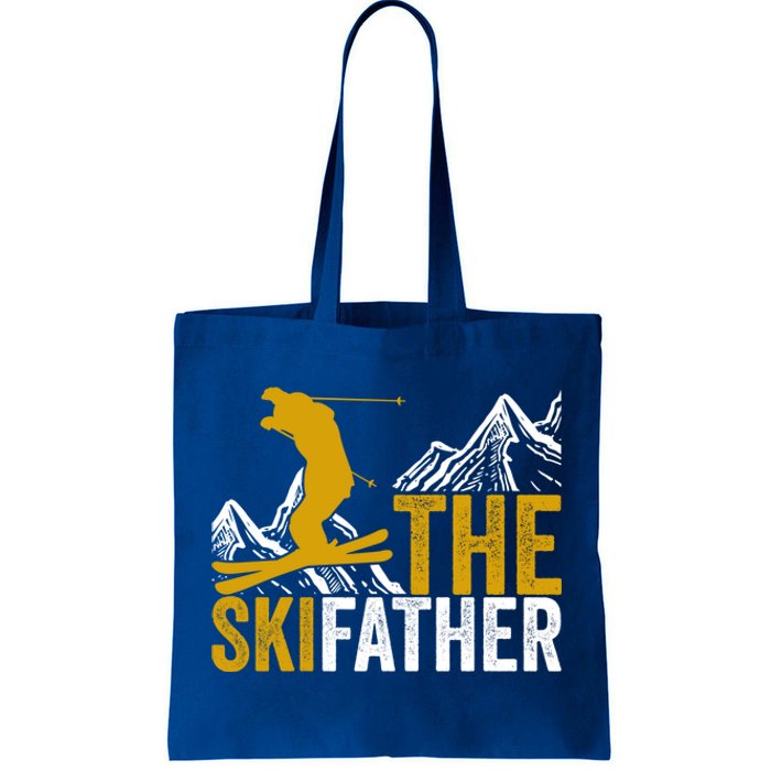 The Ski Father Cool Dad Skiing Adventure Slope Style Design Gift Tote Bag