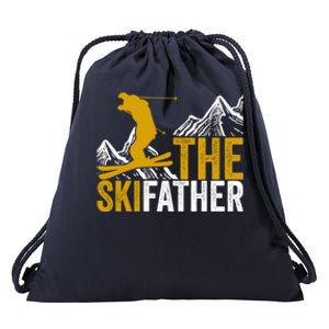 The Ski Father Cool Dad Skiing Adventure Slope Style Design Gift Drawstring Bag