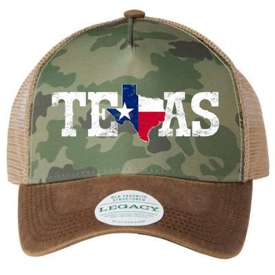 Texas Shaped Flag Grunge Distressed Texas Legacy Tie Dye Trucker Hat