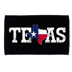 Texas Shaped Flag Grunge Distressed Texas Microfiber Hand Towel