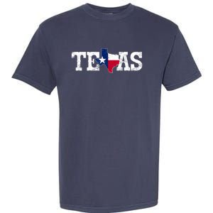 Texas Shaped Flag Grunge Distressed Texas Garment-Dyed Heavyweight T-Shirt