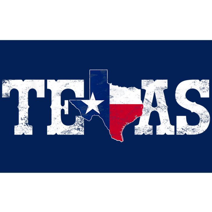 Texas Shaped Flag Grunge Distressed Texas Bumper Sticker