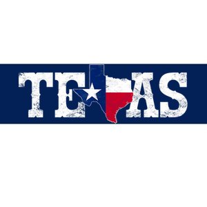 Texas Shaped Flag Grunge Distressed Texas Bumper Sticker