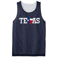 Texas Shaped Flag Grunge Distressed Texas Mesh Reversible Basketball Jersey Tank