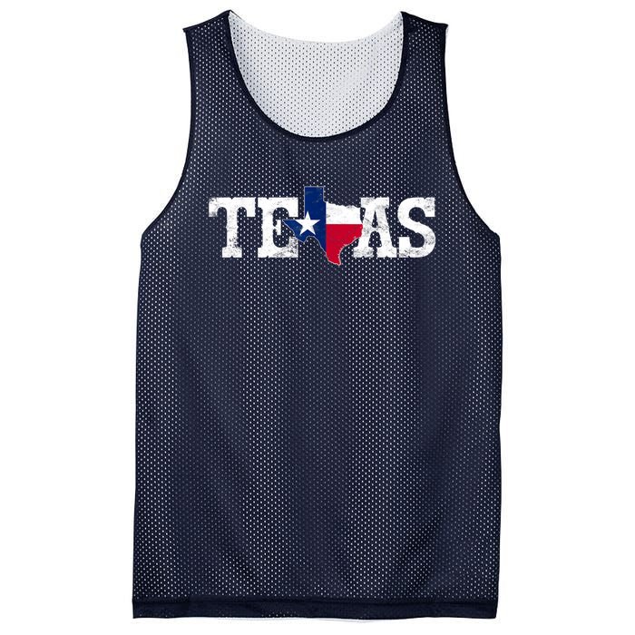 Texas Shaped Flag Grunge Distressed Texas Mesh Reversible Basketball Jersey Tank