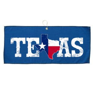 Texas Shaped Flag Grunge Distressed Texas Large Microfiber Waffle Golf Towel