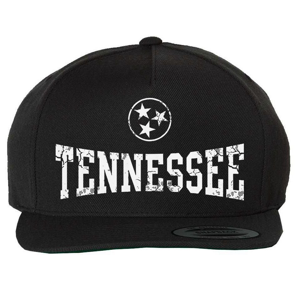 Tennessee State Flag Home Tennessean Distressed Orange Wool Snapback Cap