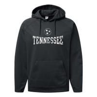 Tennessee State Flag Home Tennessean Distressed Orange Performance Fleece Hoodie