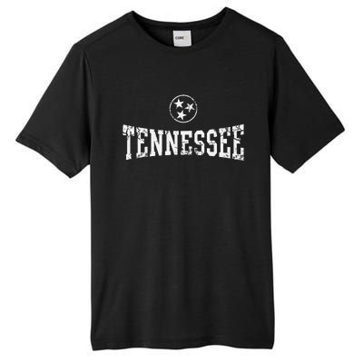 Tennessee State Flag Home Tennessean Distressed Orange Tall Fusion ChromaSoft Performance T-Shirt