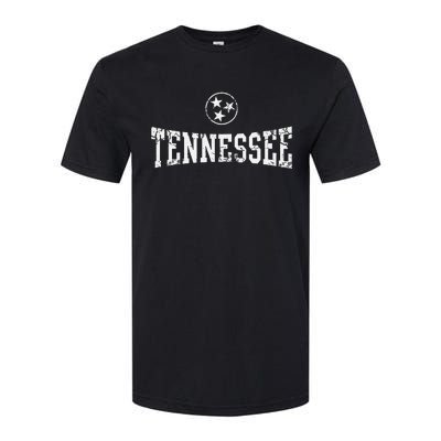 Tennessee State Flag Home Tennessean Distressed Orange Softstyle CVC T-Shirt