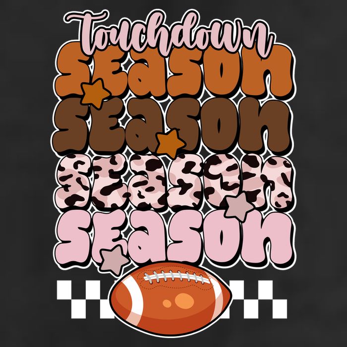 Touch Season Football Lover Cute Retro 7 Panel Mesh Trucker Snapback Hat
