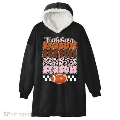 Touch Season Football Lover Cute Retro Hooded Wearable Blanket