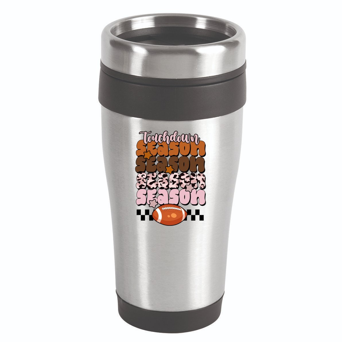 Touch Season Football Lover Cute Retro 16oz Travel Tumbler
