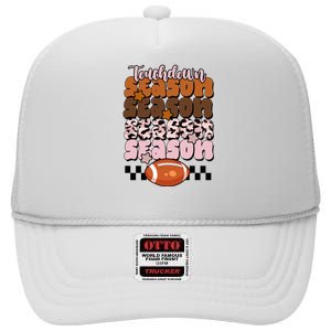 Touch Season Football Lover Cute Retro High Crown Mesh Back Trucker Hat