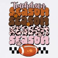 Touch Season Football Lover Cute Retro Cooling Performance Crew T-Shirt