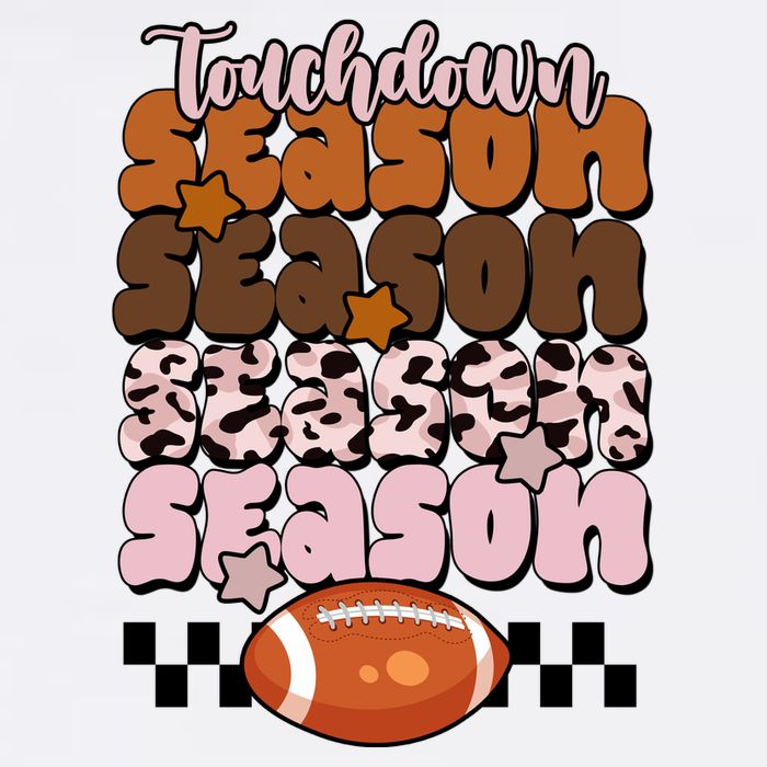 Touch Season Football Lover Cute Retro Cooling Performance Crew T-Shirt
