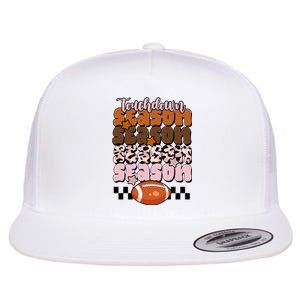 Touch Season Football Lover Cute Retro Flat Bill Trucker Hat